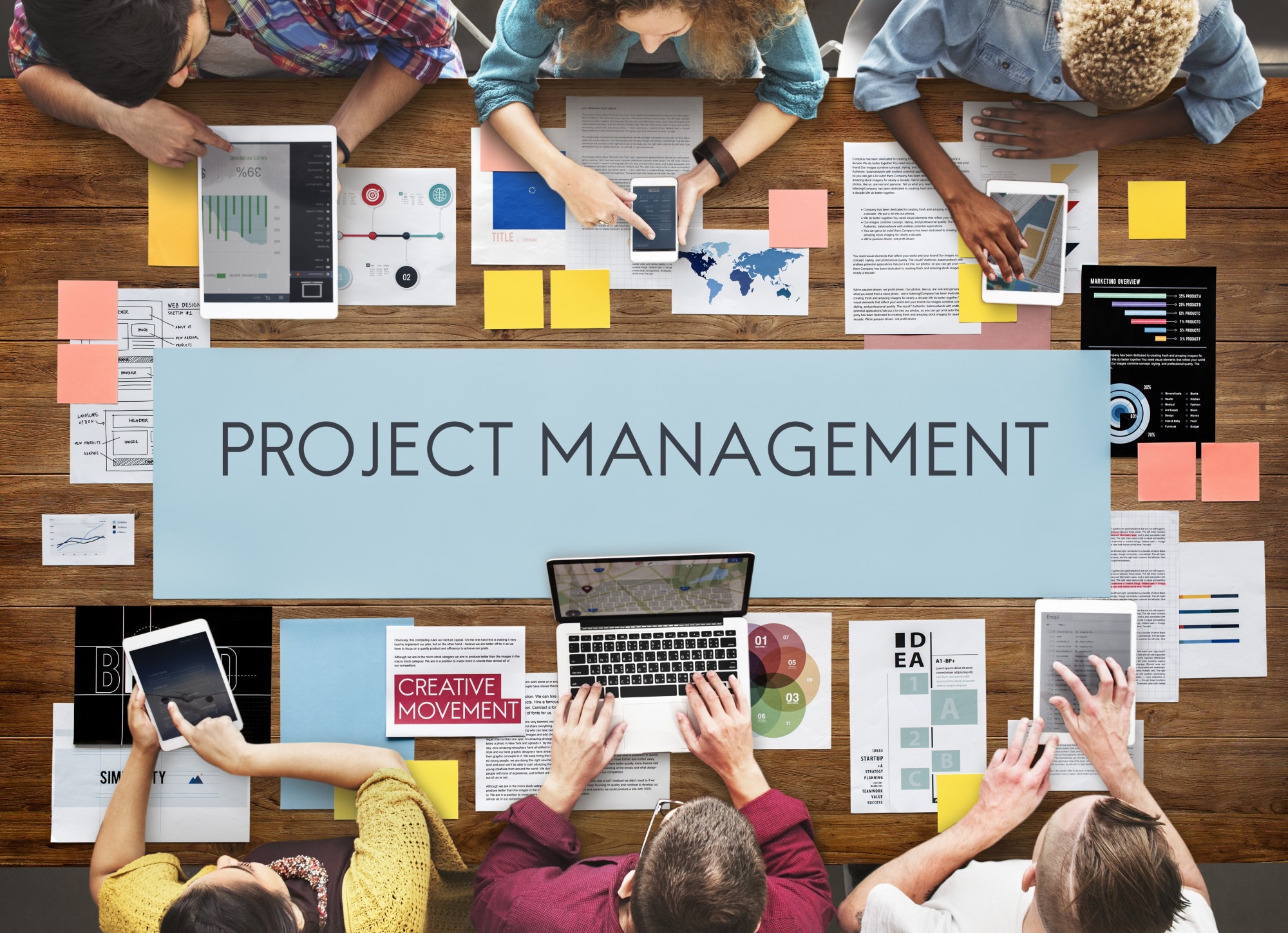 research and project management concepts
